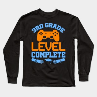 3rd Grade Level Complete Video Gamer T-Shirt Graduation Gift Long Sleeve T-Shirt